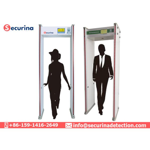 Security Body Scanner Walk Through Metal Detector With Human Indicating Lights