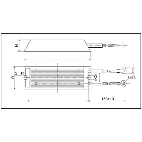 Aluminum cased wirewound high power resistors Aluminum Housing Wire Wound Resistors