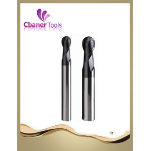 Buy cheap Super Quality HRC45 tungsten carbide 2Flutes ball nose end mills from wholesalers