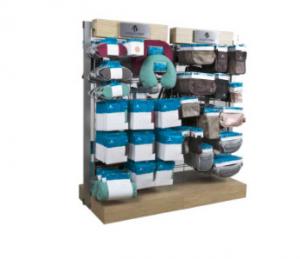 Buy cheap Wood Portable Retail Display Units , Countertop Socks Display Stand With Hook product