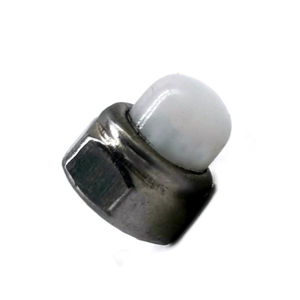 OEM Stainless Steel Nuts SS304 / 316 Hexagon Domed White Nylon Cap Nuts