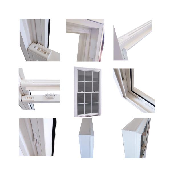 OEM Up And Down UPVC Double Hung Window Slim Frame