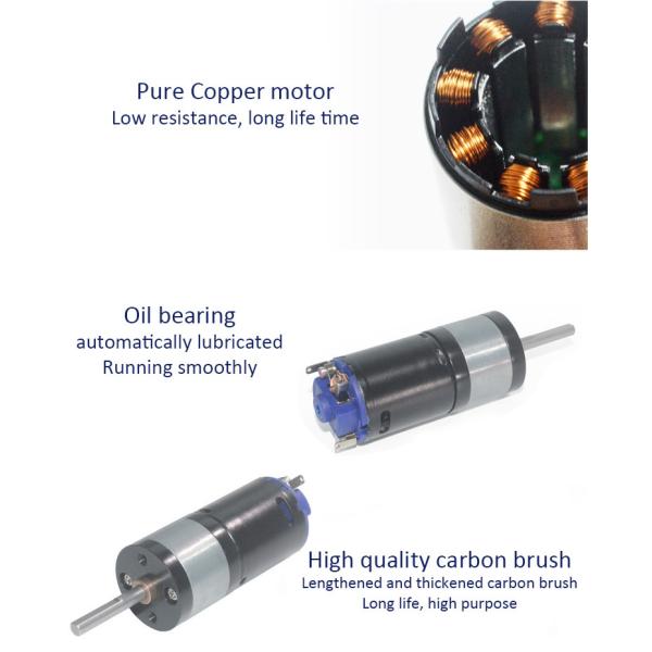 High Torque Dc Reducer Motor 99rpm 17.8W With Double Gear Boxes