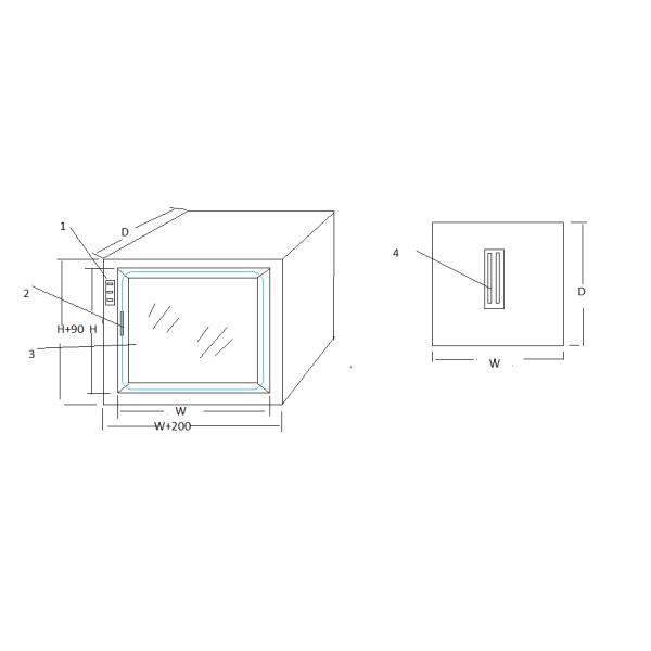 Static Cleanroom Pass Box With Electromagnetic Interlock 2 Years Warranty