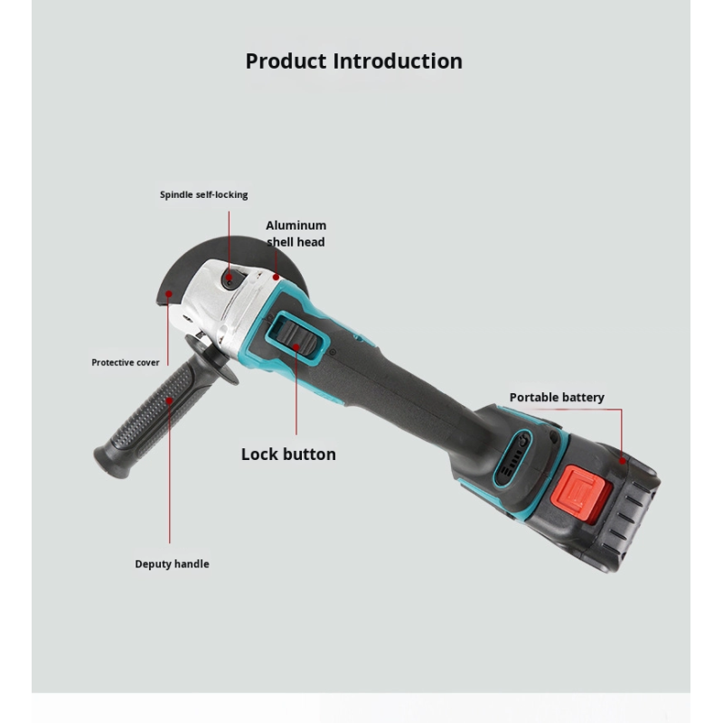 High Performance Rechargeable Brushless Electric Angle Grinder for DIY and Industrial Use