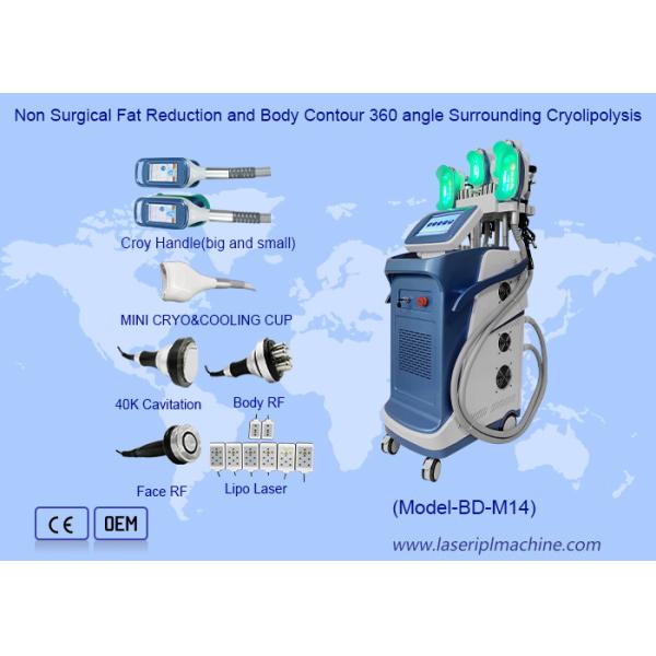 360 Cryo 40K Cavitation Body Sculpting With Double Chin Handle For Cellulite Removal