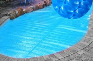 Buy cheap 500um Blue Swimming Pool Solar Cover Heating Blanket For Above Ground Private Solar Pool Cover product