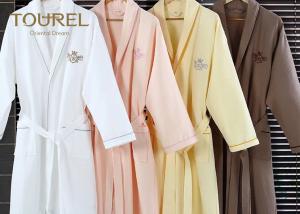 White Flannel Cotton Hotel Quality Bathrobes Colorful Luxury Spa Robes