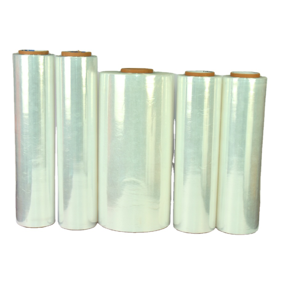 High Flexibility Soft Self Adhesive 9um 225% Stretch High Transparency Hand Stretch Film Food Beverage Foreign Trade Export