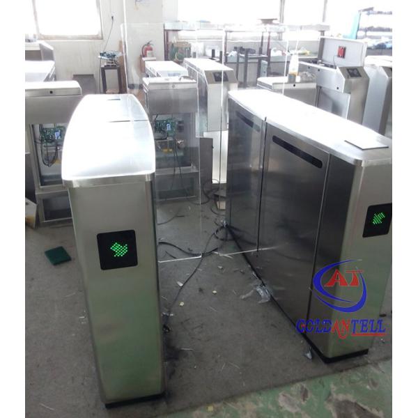 Luxury Speedlane barrier flap door optical rapid lane turnstile with visible LED high sliding glass