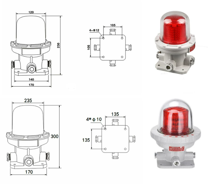Explosion Proof LED Aircraft Warning Light for Offshore and Industrial Applications