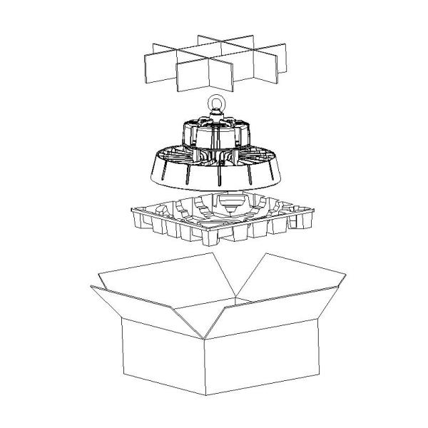 35000LM 7G 130LM/W 240W 1-10V DIM LED UFO High Bay Light