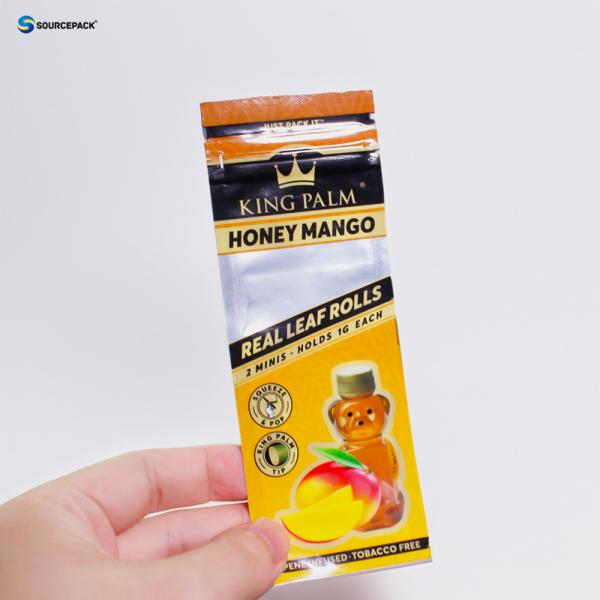 Mould Proof Custom Three side sealed Weed Cigar Packaging with UV Protection zipper