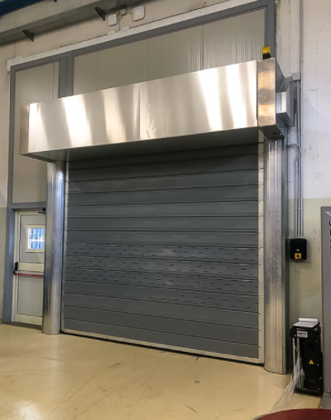 Rigid Fast High Speed Spiral Door Aluminium Roller Shutter 220V For Safety