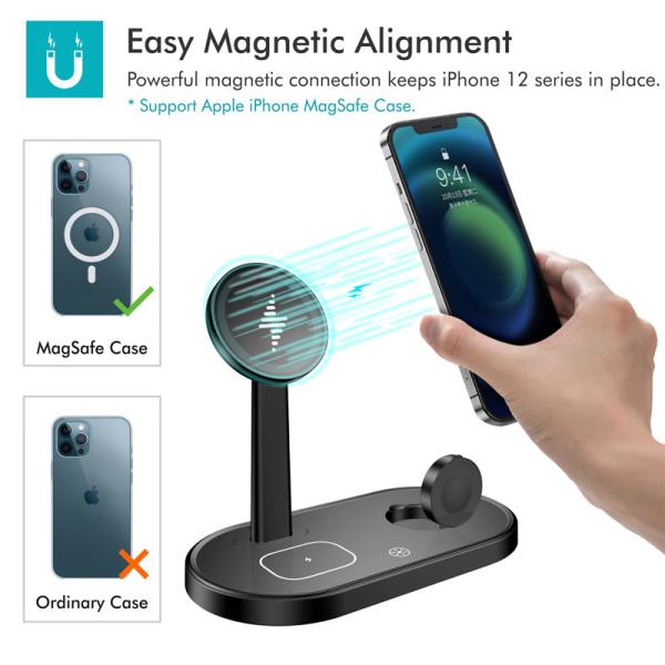 Magsafe Fast Wireless Charger 15W Multi Function IWatch Charging