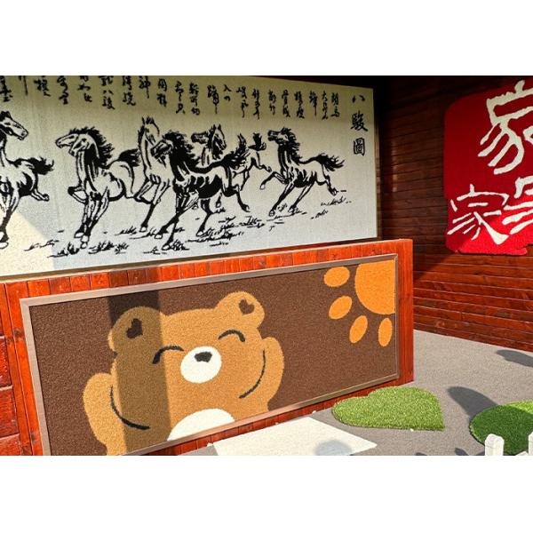 17mm Pile Height UV Resistant Customizable Pattern Artificial Grass for Kindergartens and Gardens