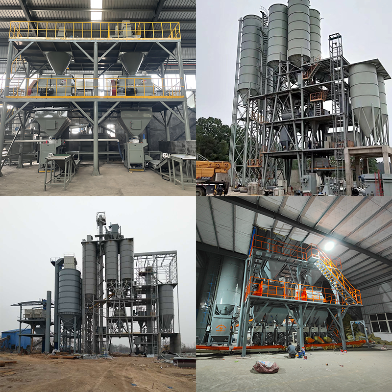 Fully Automatic Dry Powder Mortar Production Line Mixing To Packing Quick Install Type