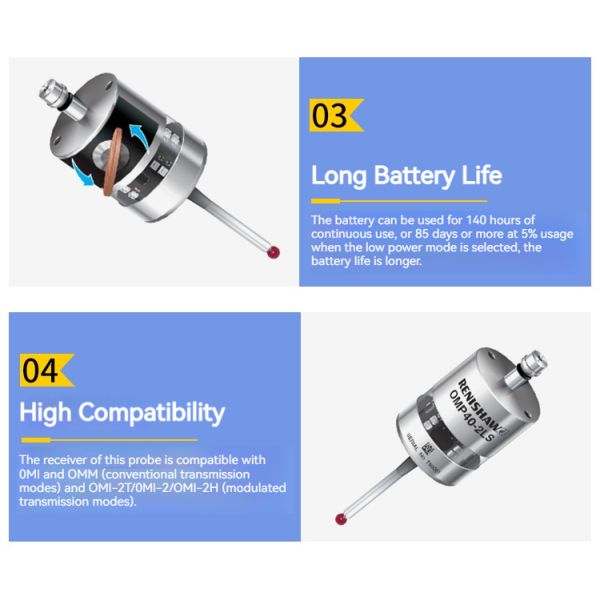 Renishaw Wireless Probe OMP40-2 Infrared Transmission Probe Measuring Head for CNC Machine Tools on Machining Centers