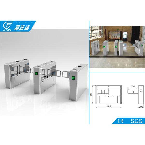 Semi - Auto Pedestrian Gate Access Control , Playgrounds Turnstile Security Doors