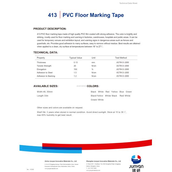 Versatile PVC Insulation Tape Wiring Strong Adhesive Floor Marking Solution Industrial Warehouse Customized Size Label JUNYAN
