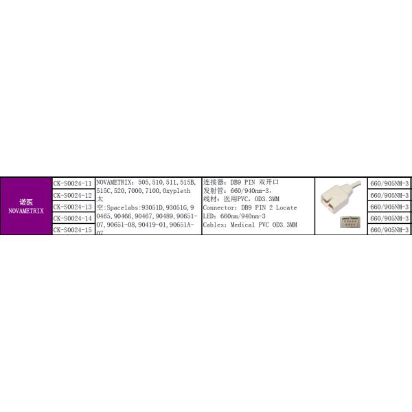 Novametrix Spo2 Probe Sensor 9 Pin Disposable SpO2 Sensor Neonate / Adult Use