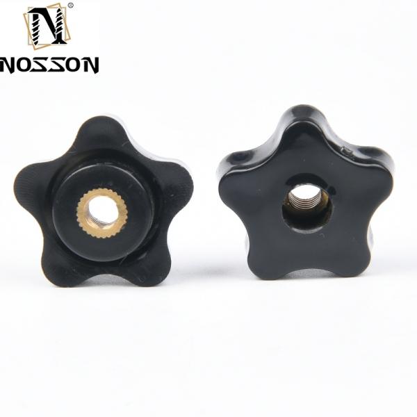 Custom M5 M6 M8 M10 M12 Plum Bakelite Hand Tighten Thread Star Nuts Handle with Metric Measurement System and BS Standard