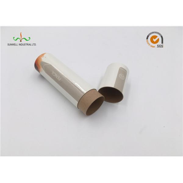 Vanilla Color Rigid Cardboard Cylinder Tubes For Pencil Packaging Lamination Finished