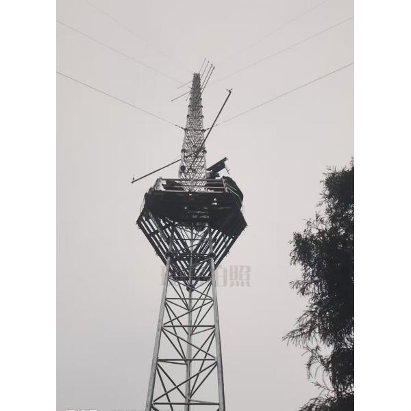 Hot Dip Galvanizing 60-80m Lattice Guyed Tower Mast for Wind Measurement Campaign Q420B/Q355B/Q235B Materials