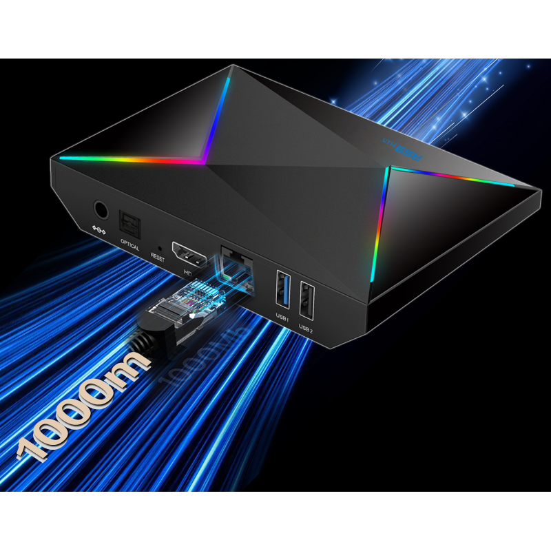 Android 14.0 TV Box 2025 R69 Plus, Allwinner H728 Octa-core 8K HDR10+ TV Box, 4GB RAM 64GB ROM, Support WiFi 6, BT 5.0, Gigabit Ethernet Media Player