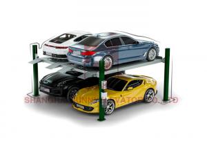 China 3000mm Height Double Wide 4 Post Car Parking Lift With Electromagnetic Lock Release on sale