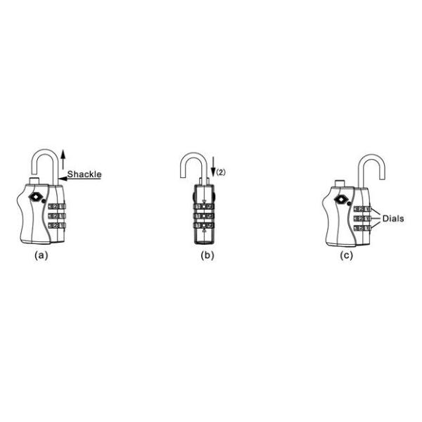 Heart Shape TSA Recognized Locks , Authorised PC Travel Combination Padlock For Suitcase