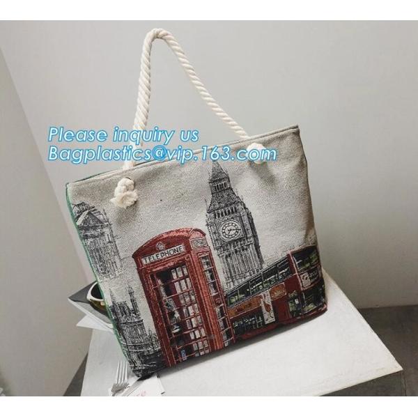 Fashion zipper shoulder bag heavy duty canvas tote bag shopping canvas bag with PP webbing strap bagease bagplastics pac