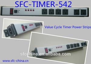 China Value Cycle Timer Electrical Outlet , Metal Power Strip With Timer / On Off Switch on sale
