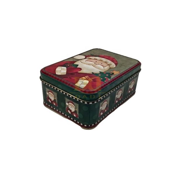 DADI Reusable Xmas Biscuit Tin Box ISO9001 Snowflake Textured Cookie Storage Tins