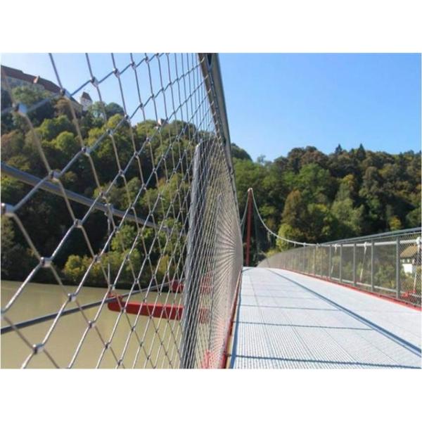 316 Rope Net Fence 50*50mm Opening Stainless Steel Cable Mesh