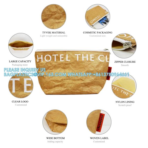 Waterproof Large Capacity Dupont Tyvek Makeup Organizer Pouch Trousse Maquillage Cosmetic Bag With Zipper