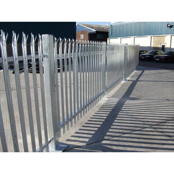 1.8m High Steel Palisade Fencing Commercial Metal Galvanized
