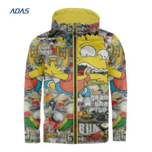 Waterproof Full Dye Sublimation Hoodies Baseball Windbreaker Jacket
