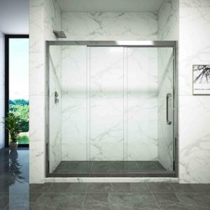 China Dry Wet Separation One Type Glass Shower Door on sale