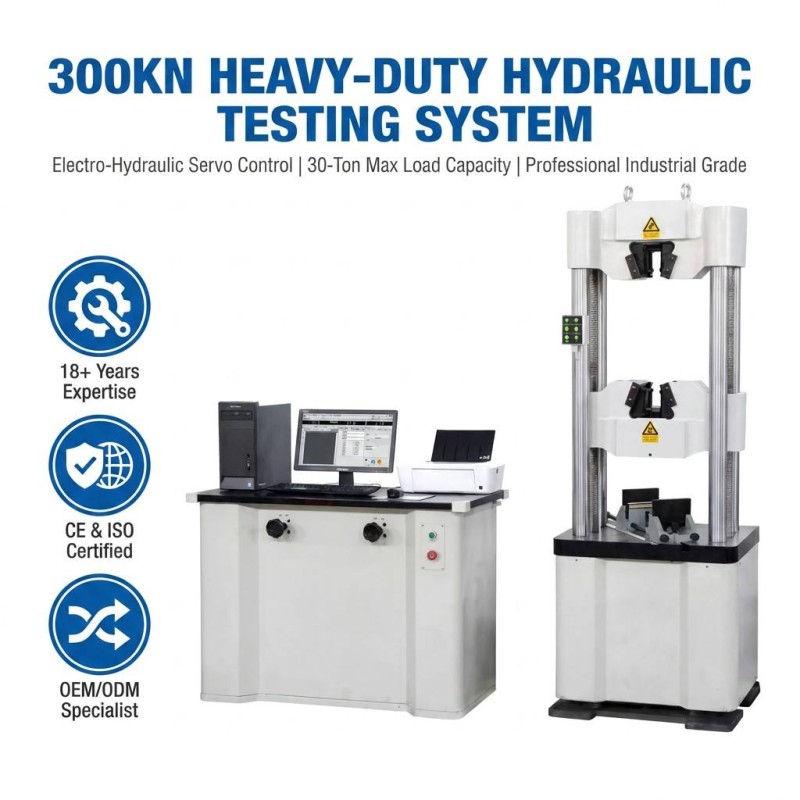 Double Column Hydraulic Universal Tensile Testing Machine Metal Rebar Tensile Compression Bending Tester
