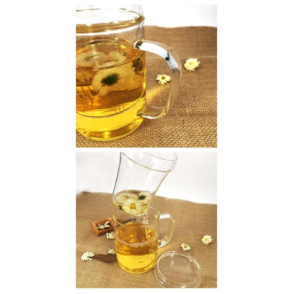 Stocked Glass Tea Cup With Strainer , Eco Friendly Glass Tea Mug With Infuser And Lid