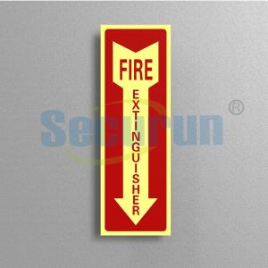 Buy cheap Rectangle Aluminum Safety Photoluminescent Fire Extinguisher Sign Glow In The Dark product
