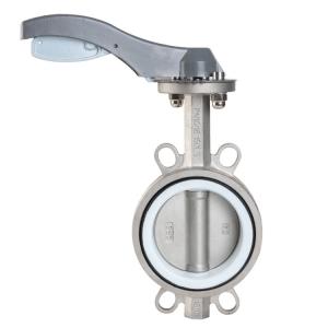 China wafer style stainless steel butterfly valves on sale