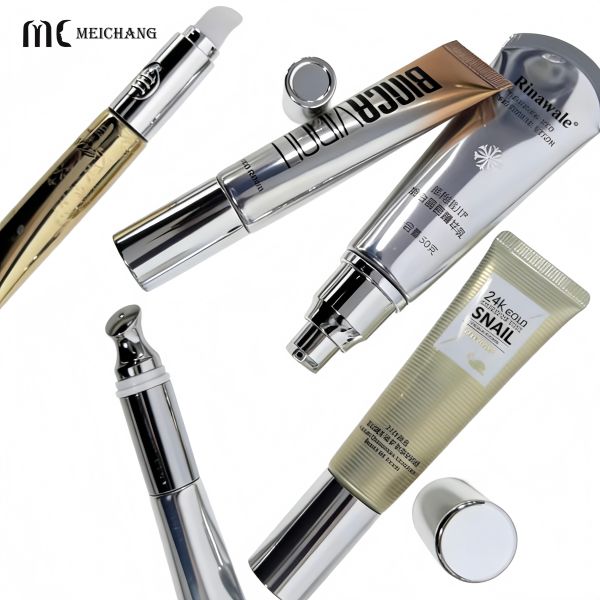 Eco-Friendly Customizable Precision Eye Cream Tube with Pump for Accurate Dosing and Freshness