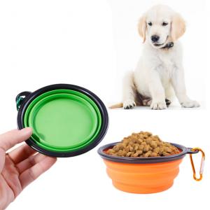 Buy cheap Customized Travel Portable Folding Bowls With Carabiners Silicone Dog Bowl product