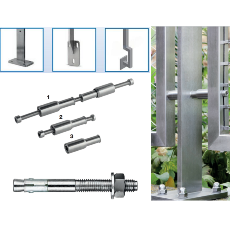 Modular Stainless Steel Wire Rope Netting Railing System with 40 mm Mesh Aperture