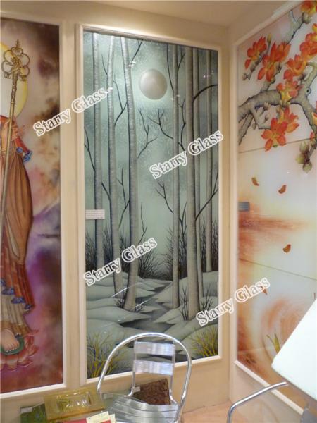 Quality Decorative Glass Partition for Office and restaurant for sale