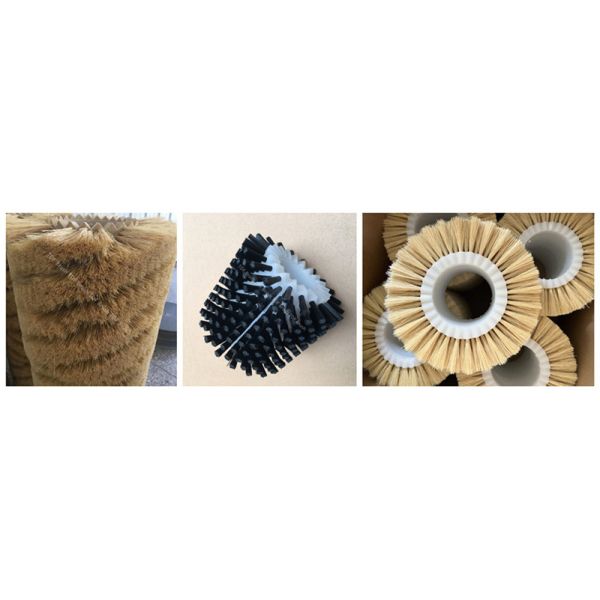 Industrial Grade Zig-Zag Modular Roller Brush with Customizable Bristles for Partial Replacement