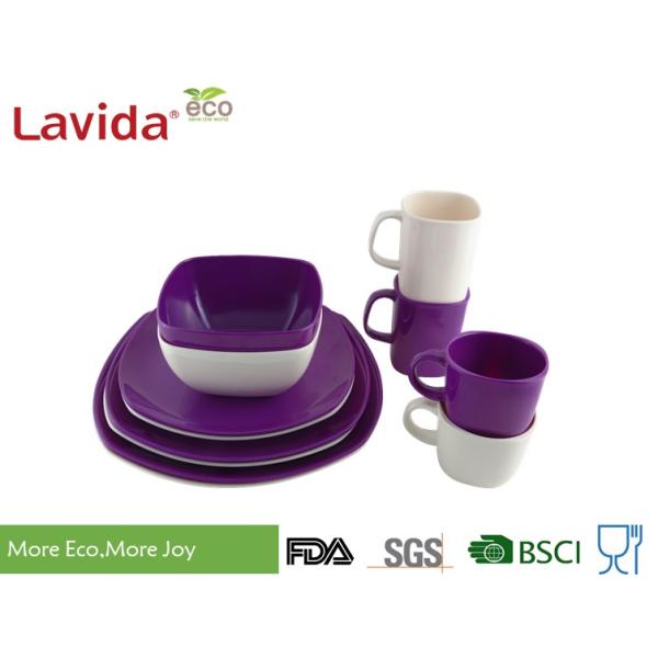 Dishwasher Safe Melamine Picnicware Set Non - Flammable High Temperature Tolerance