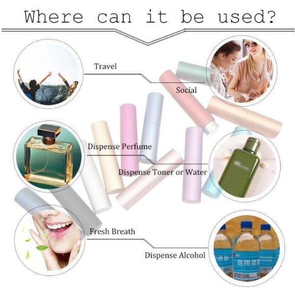 Empty Pocket Mini Perfume Atomiser Cosmetic Perfume Container Logo Printing